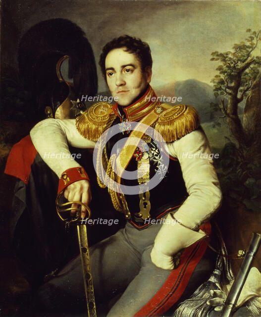 Portrait of Count Vladimir Stepanovich Apraksin (1796-1833), 1829. Artist: Krylov, Nikifor Stepanovich (1802-1831)