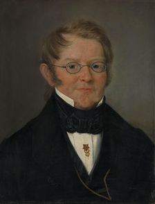 Portrait of County Court Judge Jens C. Delphin, 1843. Creator: Matthias Stoltenberg