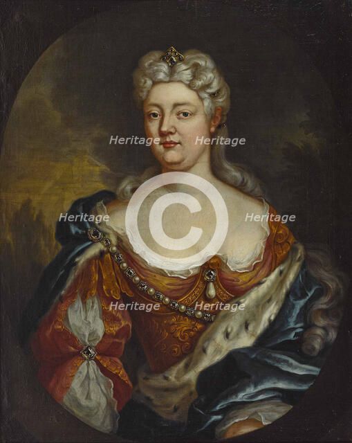 Portrait of Countess Caroline of Nassau-Saarbrücken (1704-1774), c. 1725. Creator: Anonymous.