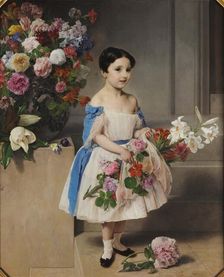 Portrait of Countess Antonietta Negroni Prati Morosini as a Child, 1858. Creator: Hayez, Francesco (1791-1882)