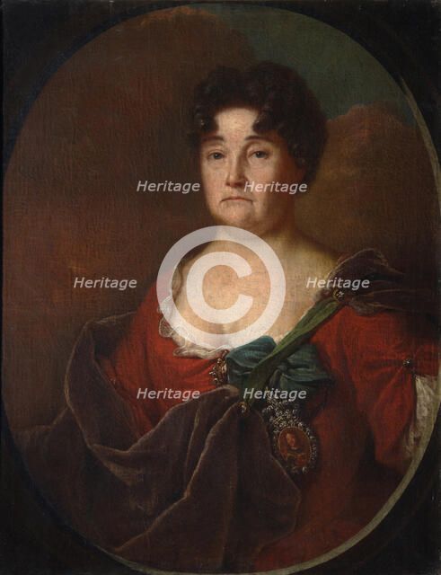 Portrait of Countess Anastasia Petrovna Golitsyna (1665-1729), née Prozorovskaya, 1728. Artist: Matveyev, Andrei Matveyevich (1701-1739)