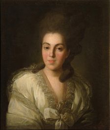 Portrait of Countess Anna Alexandrovna Golitsyna (1739-1816), née Baroness Stroganova, 1777. Artist: Rokotov, Fyodor Stepanovich (1735-1808)