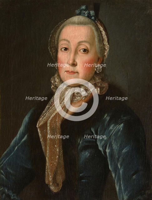 Portrait of Countess Anna Danilovna Trubetskaya (1710-1780), née Drutskaya-Sokolinskaya, Second Half of the 18th cen.. Artist: Anonymous  