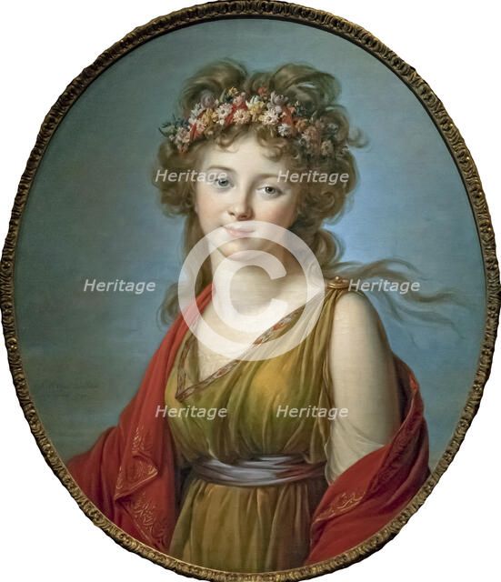Portrait of Countess Anna Flora von Kageneck (1779-1857), 1792. Creator: Vigée Le Brun; Louise Élisabeth (1755-1842).