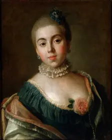 Portrait of Countess Anna Golitsyna, Baroness Stroganova 1759. Artist: Pietro Rotari