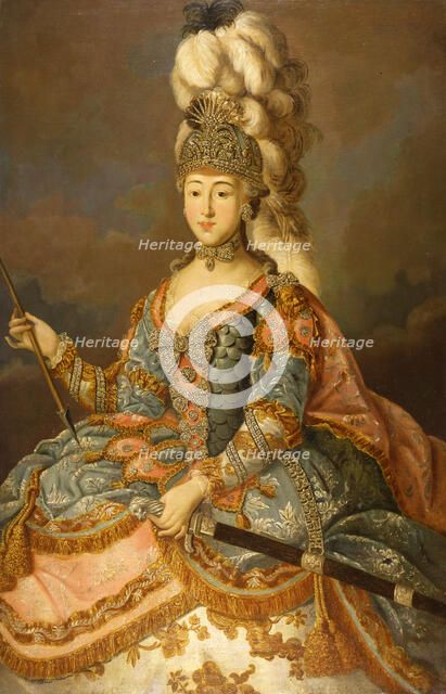 Portrait of Countess Anna Petrovna Sheremetyeva (1744-1768), 1769. Creator: Ligotsky, Johann (Ivan Demenievich) (active 1760s-1800).