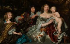 Portrait of Countess Albertine Agnes of Nassau (1634-1696) with her three children, 1668. Creator: Tempel, Abraham Lambert Jacobsz, van den (1622-1672)