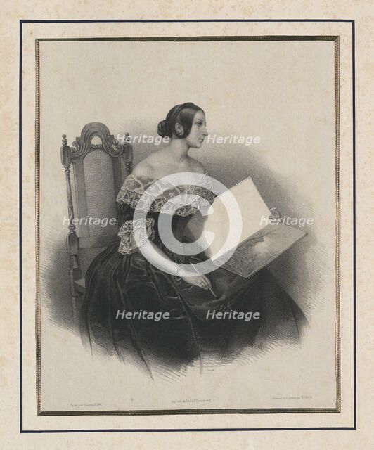 Portrait of Countess Alexandra Potocka (1818-1892), after 1841. Creator: Ulrich, Carl Wilhelm (1815-1875).