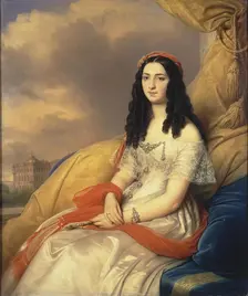 Portrait of Countess d'Ash, 1844. Creator: Charles Auguste Guillaume Steuben