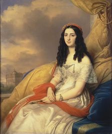 Portrait of Countess d'Ash, 1844. Creator: Charles Auguste Guillaume Steuben