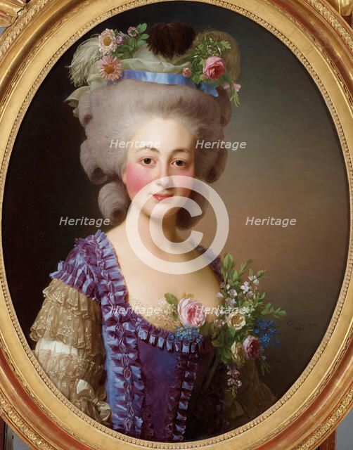 Portrait of Countess de Bavière-Grosberg. Artist: Roslin, Alexander (1718-1793)