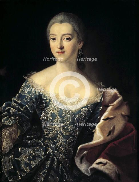 Portrait of Countess Ekaterina Lobanov-Rostovsky', 1754.  Creator: Argunov, Ivan Petrovich (1729-1802).