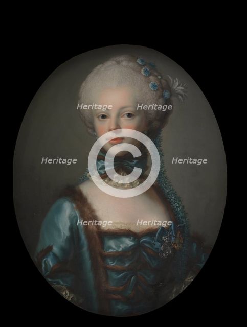 Portrait of Countess Eleonora Agnes Scheel, neé Raben, 1768. Creator: Peder Als.