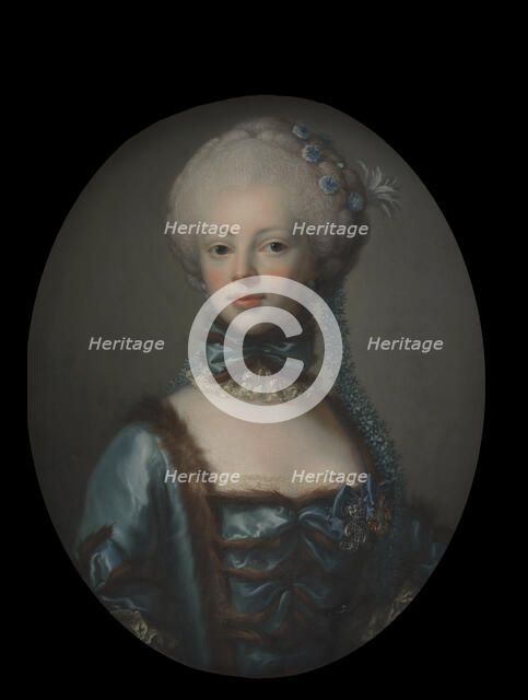 Portrait of Countess Eleonora Agnes Scheel, neé Raben, 1768. Creator: Peder Als.