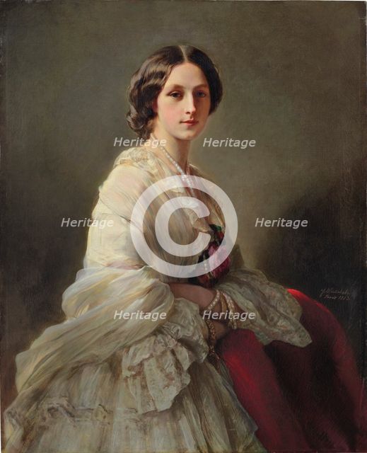 Portrait of Countess Elena Ivanovna Orlova-Denisova, née Tchertkova (1830-1891), 1853. Creator: Winterhalter, Franz Xavier (1805-1873).