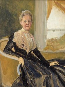 Portrait of Countess Elisabeth Wachtmaister, compositional sketch, 1901. Creator: Albert Edelfelt