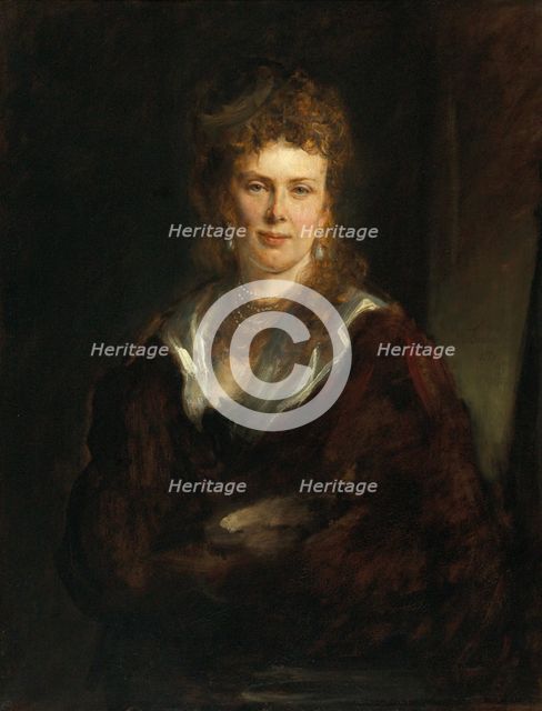 Portrait of Countess Elisabeth zu Sayn-Wittgenstein-Sayn (1845-1883), 1872. Creator: Lenbach, Franz, von (1836-1904).