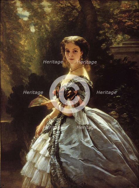 Portrait of Countess Elizabeth Esperovna Trubetskaya, née Belosselskaya-Belozerskaya (1834-1907), 18 Artist: Winterhalter, Franz Xavier (1805-1873)