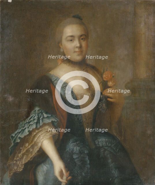 Portrait of Countess Elizabeth Vorontsova (1739-1792), 1762. Artist: Antropov, Alexei Petrovich (1716-1795)