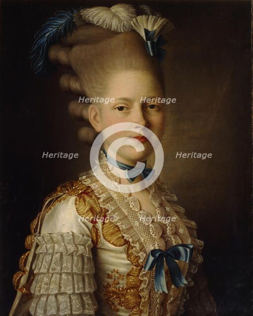 Portrait of Countess Kh. Obolenskaya, ca 1776. Artist: Roslin, Alexander (1718-1793)