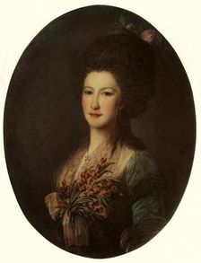 Portrait of Countess J. V. Santi 1785, (1965). Creator: Fyodor Rokotov