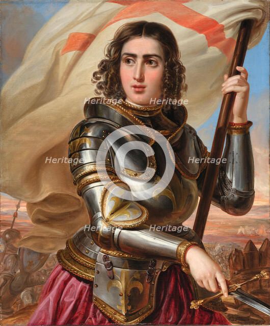 Portrait of Countess Julia Samoilova (1803-1875) as Jeanne d'Arc, 1845. Creator: Lucchini (Luchini), Pietro (1800-1883).