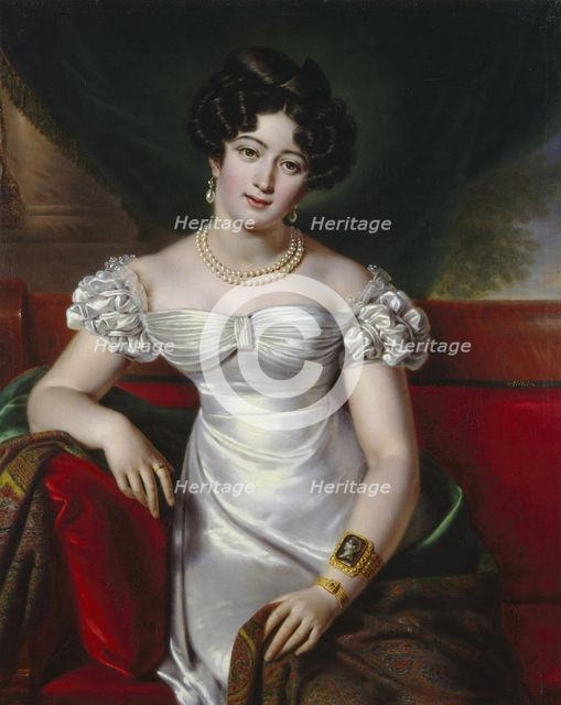 Portrait of Countess Julia Samoilova, ca 1825. Artist: Mitoire, Benois Charles (?-after 1830)