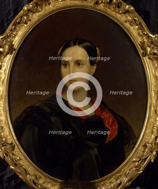 Portrait of Countess Olga Pavlovna Fersen (Stroganova) (1808-1837), c. 1837. Artist: Briullov, Karl Pavlovich (1799-1852)