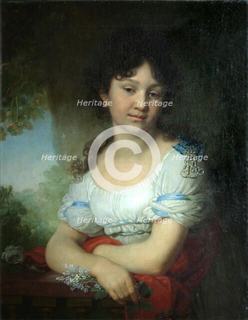 Portrait of Countess Maria Alexeyevna Orlova-Denisova, 1801. Artist: Borovikovsky, Vladimir Lukich (1757-1825)