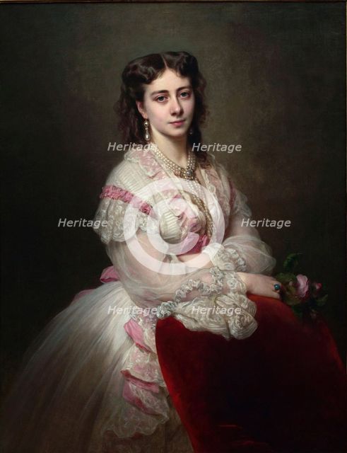 Portrait of Countess Maria Branicka (1843-1918), geb. Princess Sapieha, 1865. Artist: Winterhalter, Franz Xavier (1805-1873)