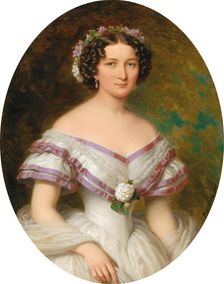 Portrait of Countess Maria Gabriella Josepha Anna Szápáry (1834-1912), née Atzél de Borosjenö, 1857. Creator: Barabás, Miklós (1810-1898)
