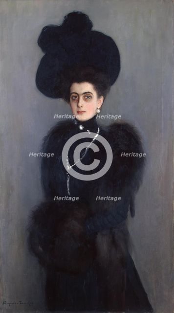 Portrait of Countess Maria Pavlovna Abamelik-Lazareva (1876-1955), née Demidova, Princess San Donato Artist: Bogdanov-Belsky, Nikolai Petrovich (1868-1945)