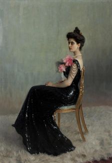 Portrait of Countess Maria Pavlovna Abamelik-Lazareva (1876-1955), née Demidova, 1900-1901. Creator: Bogdanov-Belsky, Nikolai Petrovich (1868-1945)