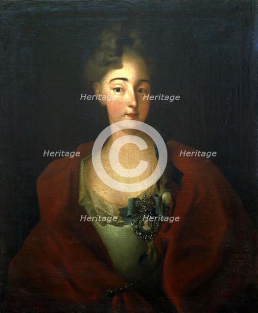 Portrait of Countess Maria Yuryevna Cherkasskaya (1696-1747), née Countess..., 2nd Half of 18th cen. Creator: Anonymous.