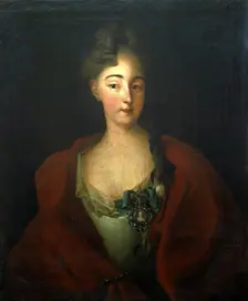 Portrait of Countess Maria Yuryevna Cherkasskaya (1696-1747), née Countess..., 2nd Half of 18th cen. Creator: Anonymous
