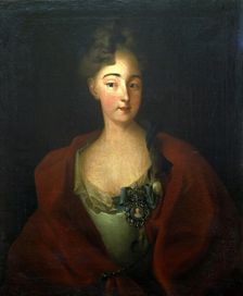 Portrait of Countess Maria Yuryevna Cherkasskaya (1696-1747), née Countess..., 2nd Half of 18th cen. Creator: Anonymous