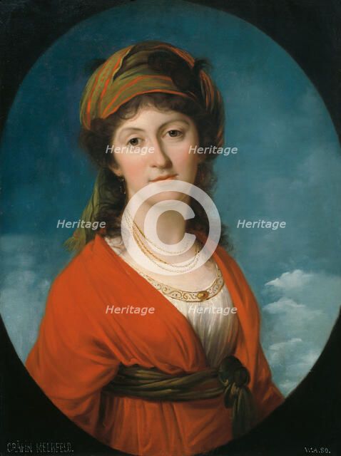 Portrait of Countess Marie Therese Meerfeld, née Dietrichstein, c. 1790. Creator: Kauffmann, Angelika (1741-1807).