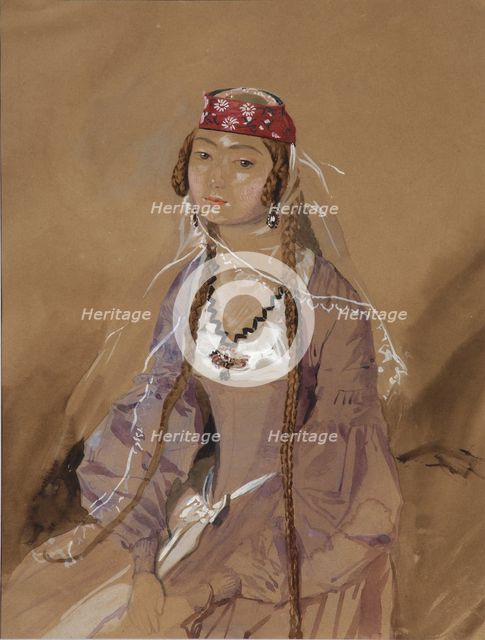 Portrait of Countess Marta Sologashvili, Princess Eristavi, 1840-1842. Artist: Gagarin, Grigori Grigorievich (1810-1893)