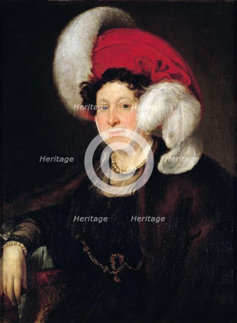 Portrait of Countess Natalia Alexandrovna Zubova (1775-1844), née Suvorova, 1834. Artist: Tropinin, Vasili Andreyevich (1776-1857)