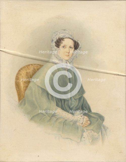 Portrait of Countess Natalia Pavlovna Stroganova, 1845. Artist: Voronov (active Mid of 19th cen.)