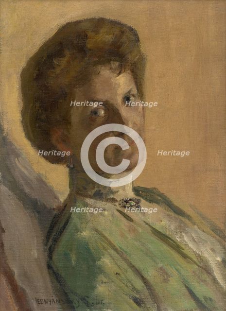 Portrait of Countess Nyáryová, around 1911. Creator: Ladislav Mednyanszky.