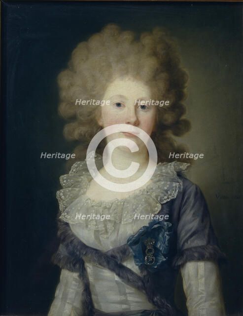 Portrait of Countess Sofia Vladimirovna Panina (1774-1844), 1791. Artist: Voille, Jean Louis (1744-after 1803)