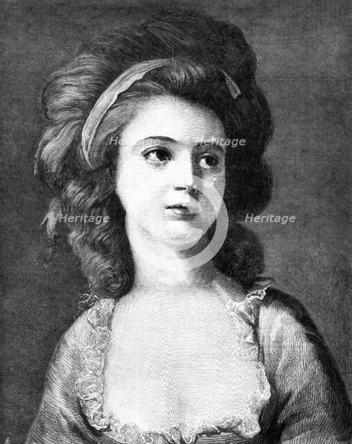 Portrait of Countess Potocka, by Angelica Kauffman, in the Dresden Gallery..., 1881. Creator: Unknown.