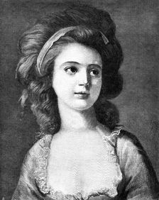 Portrait of Countess Potocka, by Angelica Kauffman, in the Dresden Gallery..., 1881. Creator: Unknown