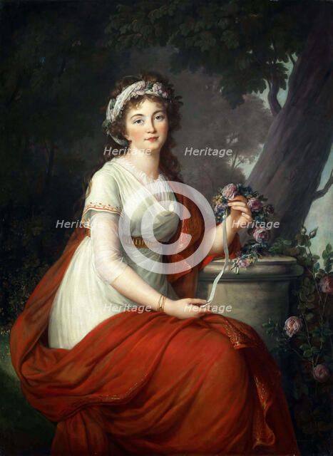 Portrait of Countess Tatyana Vasilyevna Yusupova, née von Engelhardt (1769-1841), 1797. Creator: Vigée Le Brun, Louise Élisabeth (1755-1842).