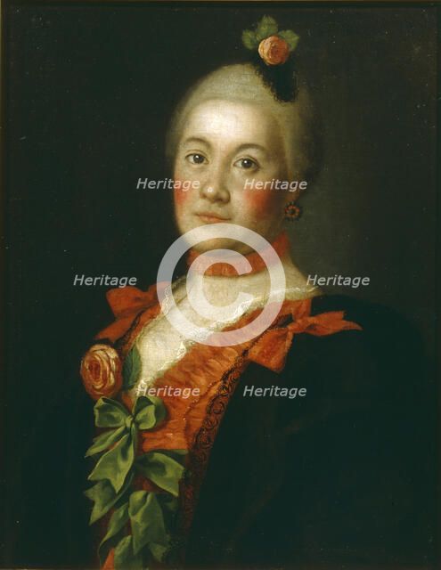 Portrait of Countess Tatyana Alexeyevna Trubetskaya, 1761. Artist: Antropov, Alexei Petrovich (1716-1795)