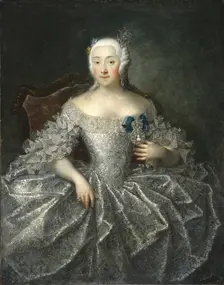 Portrait of Countess Varvara Alexeyevna Sheremetyeva (1711-1767), 1746. Artist: Grooth, Georg-Christoph (1716-1749)
