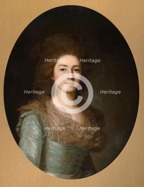 Portrait of Countess Varvara Ivanovna Golitsyna (?-1804), née Shipova, 1790s. Artist: Anonymous  