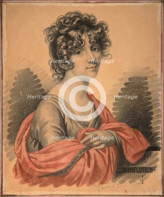 Portrait of Countess Varvara Ivanovna Golitsyna (?-1804), née Shipova, 1820s. Artist: Hampeln, Carl, von (1794-after 1880)
