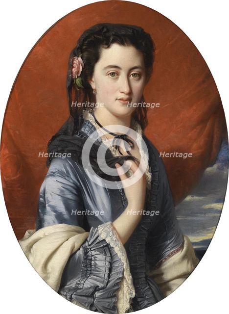 Portrait of Countess Varvara Musina-Pushkina (1832-1885), 1864. Artist: Winterhalter, Franz Xavier (1805-1873)